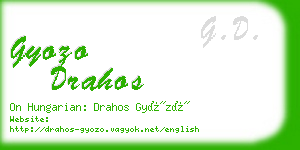 gyozo drahos business card